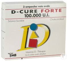 Vitamin d is important for the absorption of calcium from the stomach and for the functioning of calcium in the body. D Cure Forte 100 000 U I Solution Buvable 3 Ampoules Newpharma