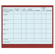 40 Simple Food Diary Templates Food Log Examples