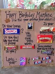 Birthday Poster Board Ideas With Candy Image Result For Candy Bar Poem For A 70th Birthday Candy Birthday Cards Candy Bar Birthday Birthday Candy