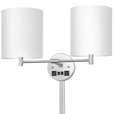 Ring shaped sconce lighting nordic acrylic bedside led wall lamp with glass plant cup. Corbel Double Wall Lamp With 2 Outlets Startex
