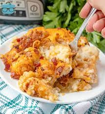 Bacon, ranch seasoning, cheese, chicken, and tater tots! Crock Pot Chicken Tater Tot Casserole The Country Cook