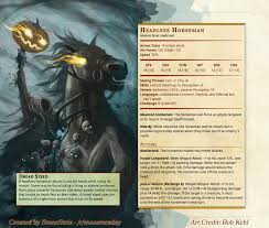 Headless Horseman D D Dungeons And Dragons Witcher Monsters Dnd Monsters