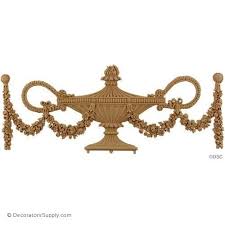 Basket And Urn Decorative Wood Appliques For Furniture Since 1883 Floral Swag Urn Wood Appliques