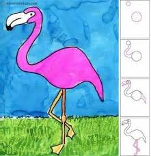 Kolay Flamingo Cizimi Cizimler Cizim Temel Sanat