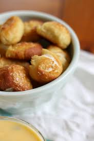 Soft Pretzel Bites With Roasted Jalapeno Cheese Sauce We Like Two Cook