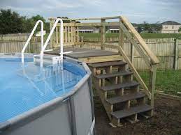 Pool Deck Backyard Pool Pool Deck Plans Above Ground Pool Decks