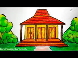 Rumah jenis ini juga sering disebut sebagai sesat balai agung. Cara Menggambar Rumah Adat Jawa Joglo Youtube
