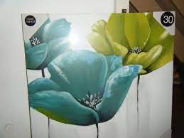 It elevates your spirit, which is going to make. Large Hand Painted Teal Amp Lime Green Flower Art Canvas 167185115