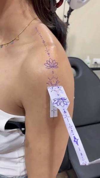 Geometric Shoulder Tattoos For Women