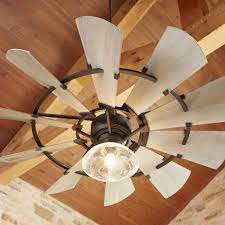 Quorum Windmill 52 Indoor Outdoor Ceiling Fan In Oiled Bronze Windmill Ceiling Fan Living Room Ceiling Fan School House Lighting