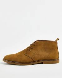 Topman Tan Faux Suede Spark Chukka Boots Asos