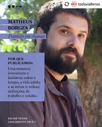 Oi gente. Passando aqui para avisar que meu livro FRANKITO EM CHAMAS já  está em pré-venda no site da editora ou na livraria de sua preferência.  "Aos trinta e poucos anos, Felipe