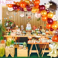 Guests will love taking home their luau photos. Huiran Woodland Animals Theme Party Decoration Balloons Set Jungle Animal Happy Birthday Party Decoration Kids Ballon Shopee Philippines