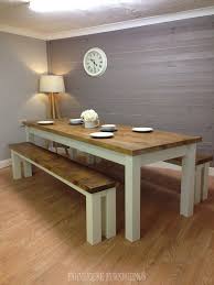 Tasman solid nz pine dining table in 5 sizes: Solid Pine 8ft Dining Table And Benches Farmhouse Furnishings