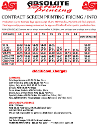 There are only a few programs developed for true screen printing quoting. Screen Print Knits By Absolute Screen Printing