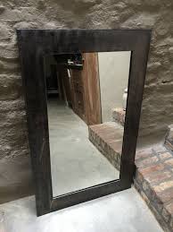 grote metalen loodkleur spiegel horizontaal of verticaal stoer industrieel landelijk woonkamer spiegels spiegel woonwinkel