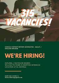 Coming from the insurance industry, they have been in malaysia since the early 1900's and currently have a. Job Malaysia Google Is Now Hiring Over 315 Vacancies Facebook