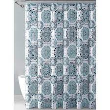 Shower curtain is easy to care for, just wipe with a wet cloth Blue Geometric Shower Curtain For Bathroom Walmart Com Walmart Com