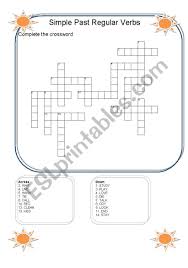 If you are a novice at crossword puzzles, these tips can get you started right. Simple Past Regular Verbs Crossword Esl Worksheet By Salves