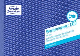 Tipps & vorlagen für einen schnellen. Avery Zweckform 1310 Wochenrapport A5 Quer Mit Blaupapier 100 Blatt Formulare Endisch Etiketten