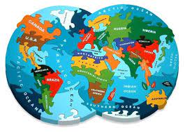 A wonderfully illustrated and historic antique world map. Alphabetjigsaws World Map