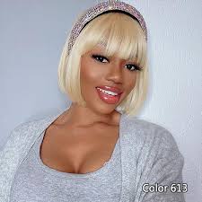Simple wrap with chinese bangs crochet straight hair chinese. Special Package Sale 4 Colors Bob Wig With Bangs Buy More Save More Luvme Hair