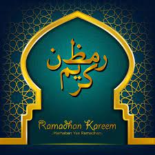 ramadan kareem greeting background lukisan kaca desain banner latar belakang