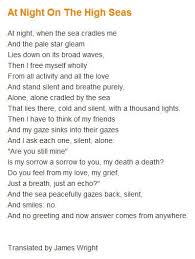 At Night On The High Seas Poem By Hermann Hesse Poem Hunter Sea Poems Poems Hesse