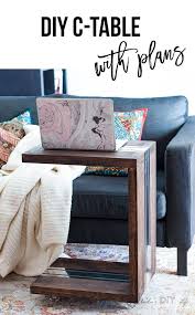 How To Make A Diy C Table With Mirror Accents Free Plans In 2020 Diy Furniture Plans C Table Wood Diy