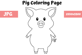 These peppa pig coloring pages printable are for children of all ages. Pig Coloring Page For Kids Graphic By Mybeautifulfiles Creative Fabrica