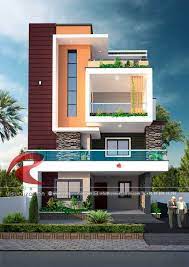 3d Narrow House Designs Gallery Rc Visualization Structural Plan And Elevation Desig Small House Elevation Design Small House Front Design House Front Design Image 4 of 10 from gallery of house g / bechter zaffignani architekten.