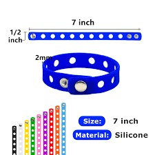 Muka 60 PCS Adjustable Silicone Wristbands with Holes Cute Bracelets for  Boys Girls Swimming Identify (Mixed Colors)