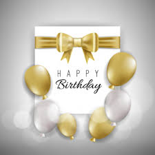 Black And Gold Pom Poms Transparent Background Birthday Card With Golden And White Balloons Png And Vector Happy Balloons Holiday Calligraphy Balloon Background