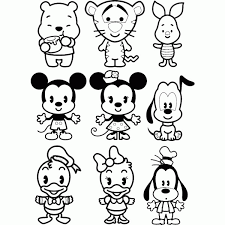 Disney Cuties Coloring Page Disney Cuties Disney Character Drawings Baby Disney Characters