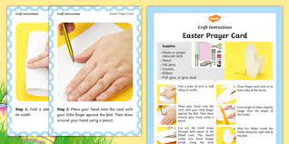Praying for a loved one who passed away has been a tradition for generations. Easter Prayer Card Craft Instructions Teacher Made