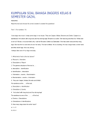 Doraemon is one of the characters in a japanese manga series created by fujiko fujio. Contoh Soal Bahasa Inggris Kelas 8 Chapter 3 Contoh Soal Terbaru