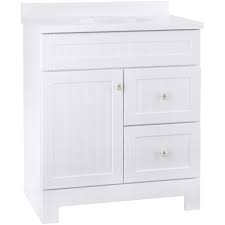 Ideal 30 inch bathroom vanity. Continental Cabinets Cbc21130d 30 1 2 X 18 3 4 X 37 1 2 Inch White Edgewater 1 Door 2 Drawer Bathroom Vanity Combo At Sutherlands