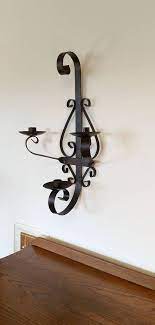 Check out our wrought iron wall candle holder selection for the very best in unique or custom, handmade pieces from our sconces shops. Wrought Iron Metal Wall Sconce Candle 3 Three Holder Gothic Vintage Wall Decor Medieval Mission Large Metal Wall Sconce Candle Wall Sconces White Wall Decor