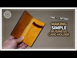 Pattern making card (1 piece) $1.14. Leather Craft Simple Business Card Holder Free Pdf Pattern Youtube Free Pdf Pattern Leather Business Card Holder Simple Business Cards
