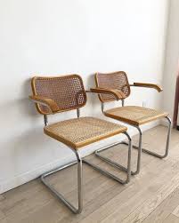 1973 Authentic Marcel Breuer Cesca Chairs With Arms Made By Gavina For Knoll Seats On Both Have Been Recaned Pair S Breuer Cesca Chair Chair Design Home
