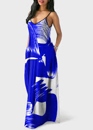 Maybe you would like to learn more about one of these? Pocket Printed Spaghetti Strap Maxi Dress Rosewe Com Usd 35 98