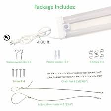 Sunco Lighting Motion Sensor Utility Led Shop Light 40w 5000k Daylight 2 Pack Chandeliers Ceiling Fixtures