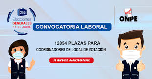 La convocatoria de las becas de formación en asuntos europeos para el año 2021 puede consultarse en la base de datos nacional de subvenciones con la referencia núm. Onpe Ofrece Plazas Para 12854 Coordinadores De Local De Votacion Por Proceso De Elecciones 2021 A Chambear Hoy