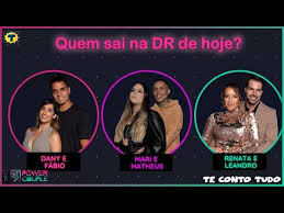 Um site com enquetes para você poder votar e saber a porcentagem das disputas do power couple brasil 5 e da fazenda 12 edição 2020. Quem Sai Na Dr Do Power Couple Hoje Youtube