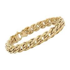 Italian 14kt Yellow Gold Flat Link Bracelet Ross Simons Gold Bracelet Chain 14kt Gold Bracelet Mens Gold Jewelry