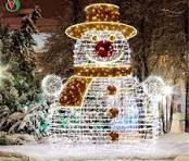 3D Christmas Decorative Large LED Snowman Motif Lights