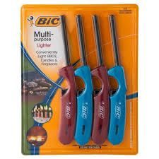 Bic Multi Purpose Lighter 4 Lighters Value Pack Bbq Kitchen Candles In Fireplace Bic