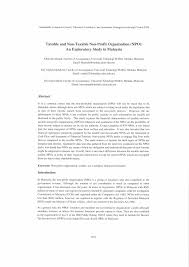 Each nonprofit organization has a particular specialty, such as health care or protecting animals and. Pdf Taxable And Non Taxable Non Profit Organization Npo An Exploratory Study In Malaysia