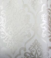Hot pink, black and white personalize volleyball wall decal. Silver Gold Damask On Beige Background Nino Damask Wallpaper Contemporary Wallpaper Wallpaper
