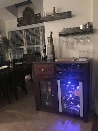 Buffet cabinet with wine fridge. Half Sideboard With Wine Rack Sideboard With Wine Rack Wine Bar Furniture Townhome Ideas